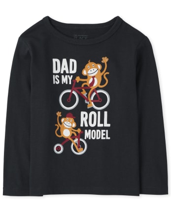 Baby And Toddler Boys Roll Model Graphic Tee