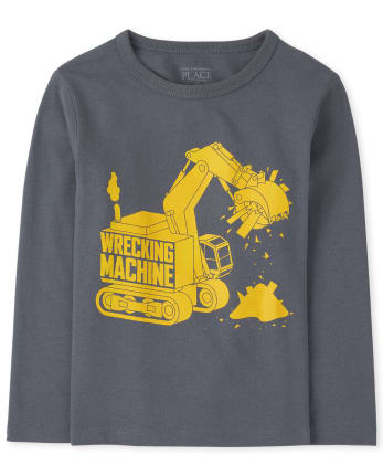 Baby And Toddler Boys Wrecking Machine Graphic Tee