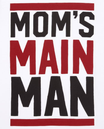Boys Mom's Main Man Graphic Tee