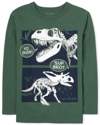 Camiseta con gráfico de dinosaurio para niños