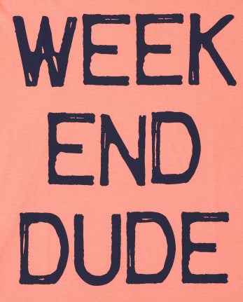 Camiseta estampada Weekend Dude para niños