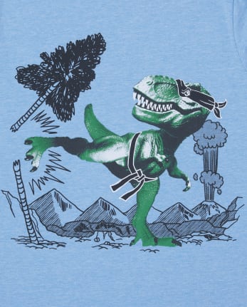 Camiseta estampada Dino Ninja para niños