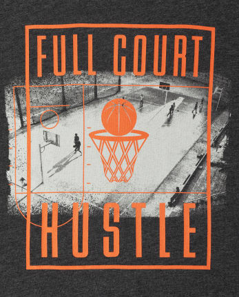Boys Basketball Hustle Graphic Tee