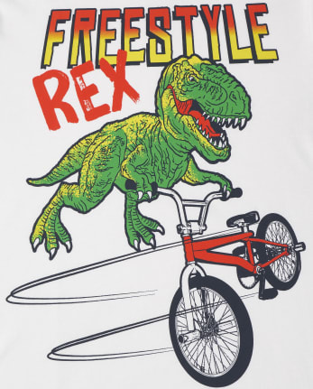 Camiseta con gráfico Dino Biker para niños