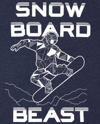 Boys Snow Board Graphic Tee