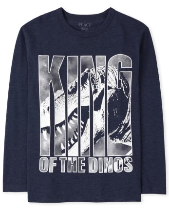Camiseta gráfica Dino King para niños