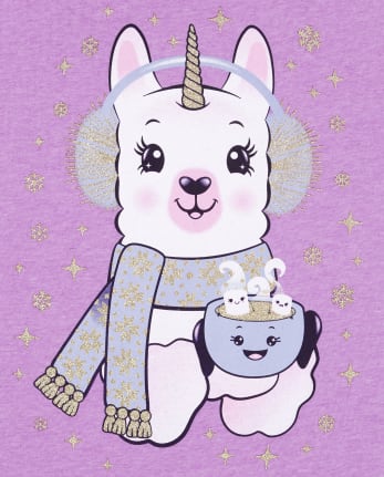 Girls Llamacorn Graphic Tee
