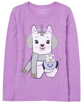 Girls Llamacorn Graphic Tee