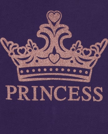 Camiseta con gráfico de princesa brillante para niñas
