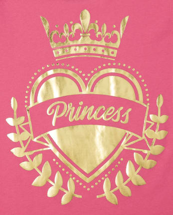Paquete de 2 camisetas con gráfico de princesa para niñas