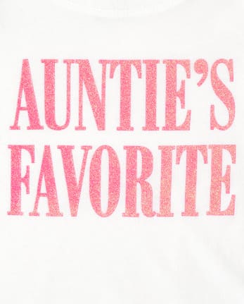 Baby And Toddler Girls Auntie's Favorite Graphic Tee