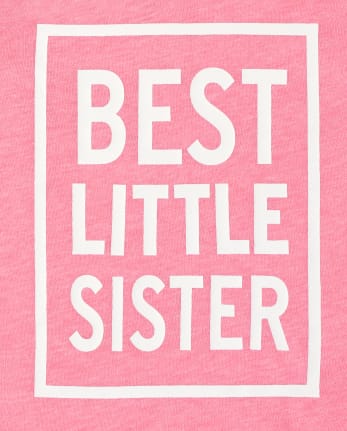 Baby And Toddler Girls Best Little Sister Graphic Tee
