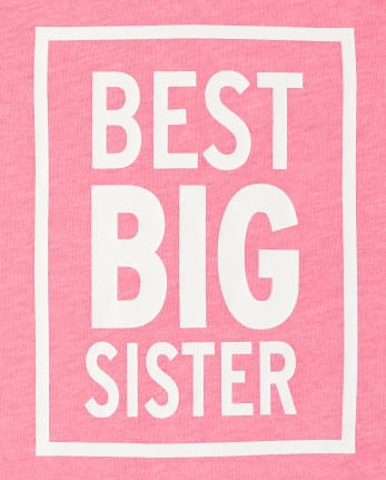 Baby And Toddler Girls Best Big Sister Graphic Tee