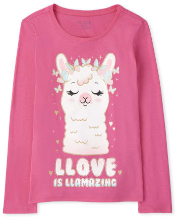 Girls Love Llama Graphic Tee