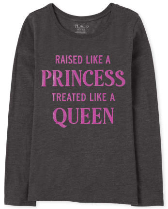 Girls Princess Queen Graphic Tee