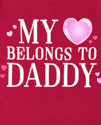 Baby And Toddler Girls Mommy And Daddy Graphic Tee