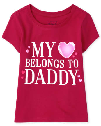 Baby And Toddler Girls Mommy And Daddy Graphic Tee