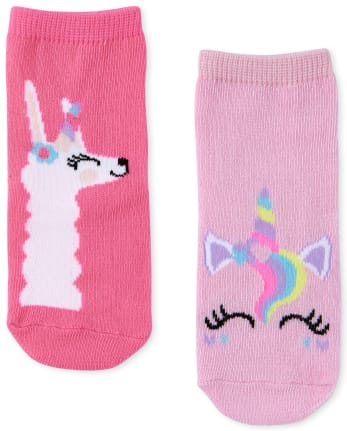 Paquete de 6 calcetines midi con arcoíris para niñas pequeñas | The Children's Place - MULTI