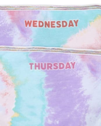 Girls Tie Dye Days Of The Week Hipster Underwear 7-Pack