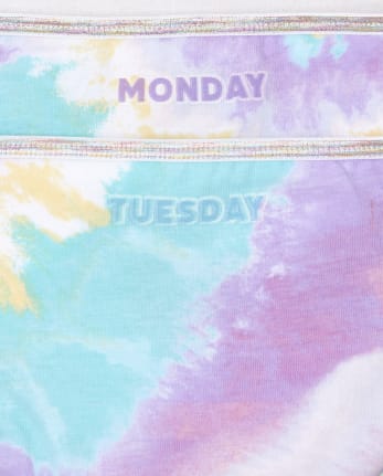 Girls Tie Dye Days Of The Week Hipster Underwear 7-Pack