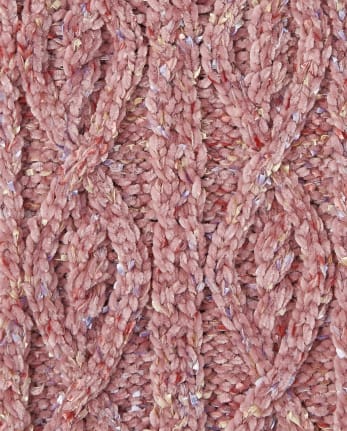 Girls Chenille Cable Knit Infinity Scarf