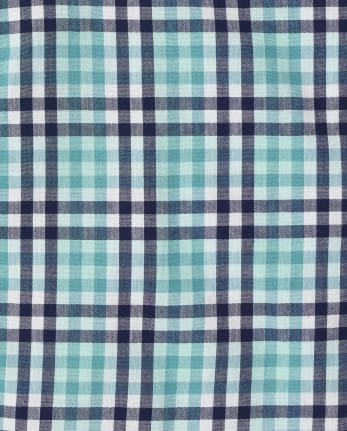 Boys Plaid Poplin Button Down Shirt