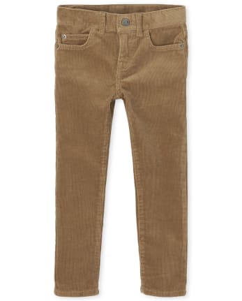 Pantalones pitillo de pana elásticos para niños