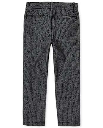 Boys Herringbone Skinny Dress Pants