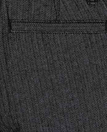 Boys Herringbone Skinny Dress Pants