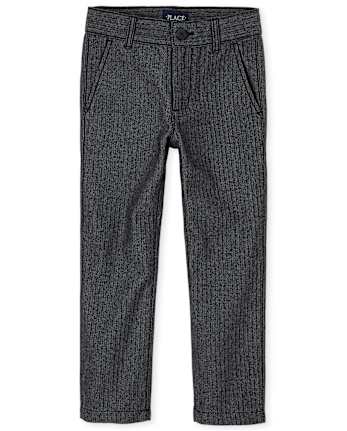 Boys Herringbone Skinny Dress Pants