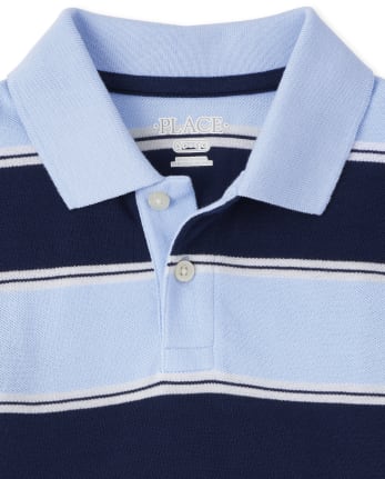 Polo de piqué a rayas para niño