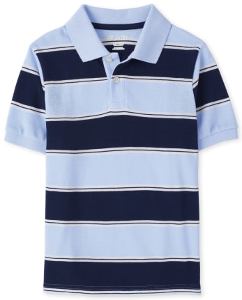 Polo de piqué a rayas para niño