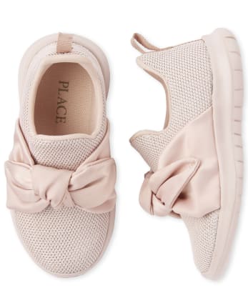 Toddler Girls Caroline Scalloped Leather Double Velcro Sneaker – Petit Foot