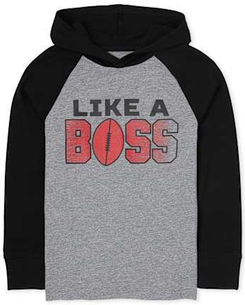 Camiseta con capucha raglán gráfica para niños