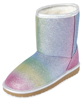 Girls Glitter Rainbow Boots | The Children's Place - MULTI CLR
