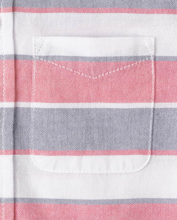 Toddler Boys Striped Oxford Button Down Shirt