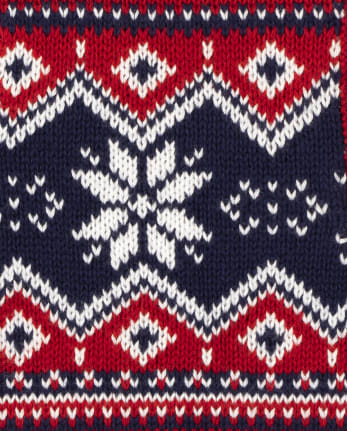 Toddler Boys Fairisle Mock Neck Sweater