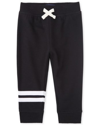 Pantalon de jogging en molleton à rayures pour bébés et tout-petits garçons