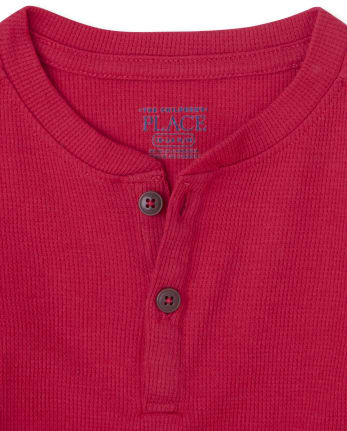 Toddler Boys Thermal Henley Top