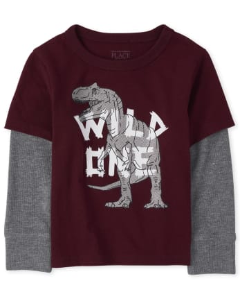 Toddler Boys Graphic Thermal 2 In 1 Top