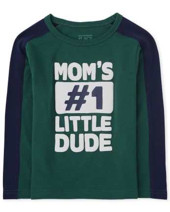 The Childrens Place Boys Graphic Striped Arm Top