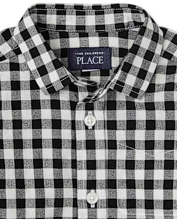 Toddler Boys Gingham Poplin Button Down Shirt