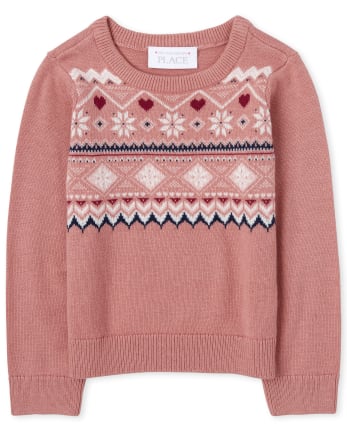 Toddler Girls Fairisle Sweater