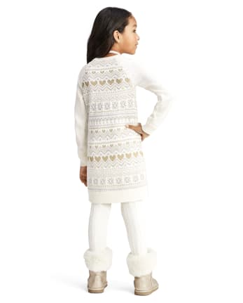 Girls Heart Fairisle Sweater Dress
