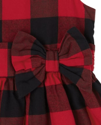 Toddler Girls Matching Family Buffalo Plaid Fit And Flare Dress