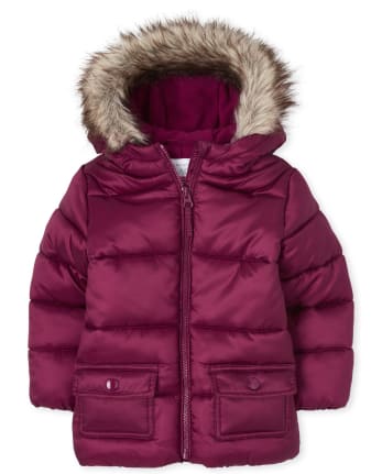 Toddler Girls Quilted Puffer Jacket