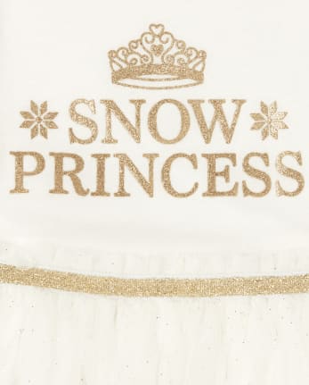 Vestido tutú de princesa de la nieve con purpurina para niñas pequeñas