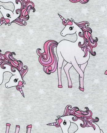 Girls Team Unicorn Snug Fit Cotton Pajamas