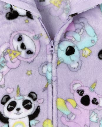 Pijama de una pieza de forro polar Squishies para niñas