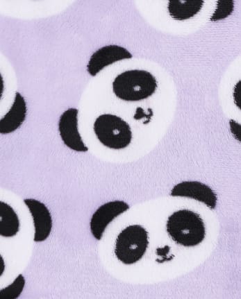 Girls Panda Fleece Pajamas
